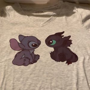 Stitch and Toothless T-shirt